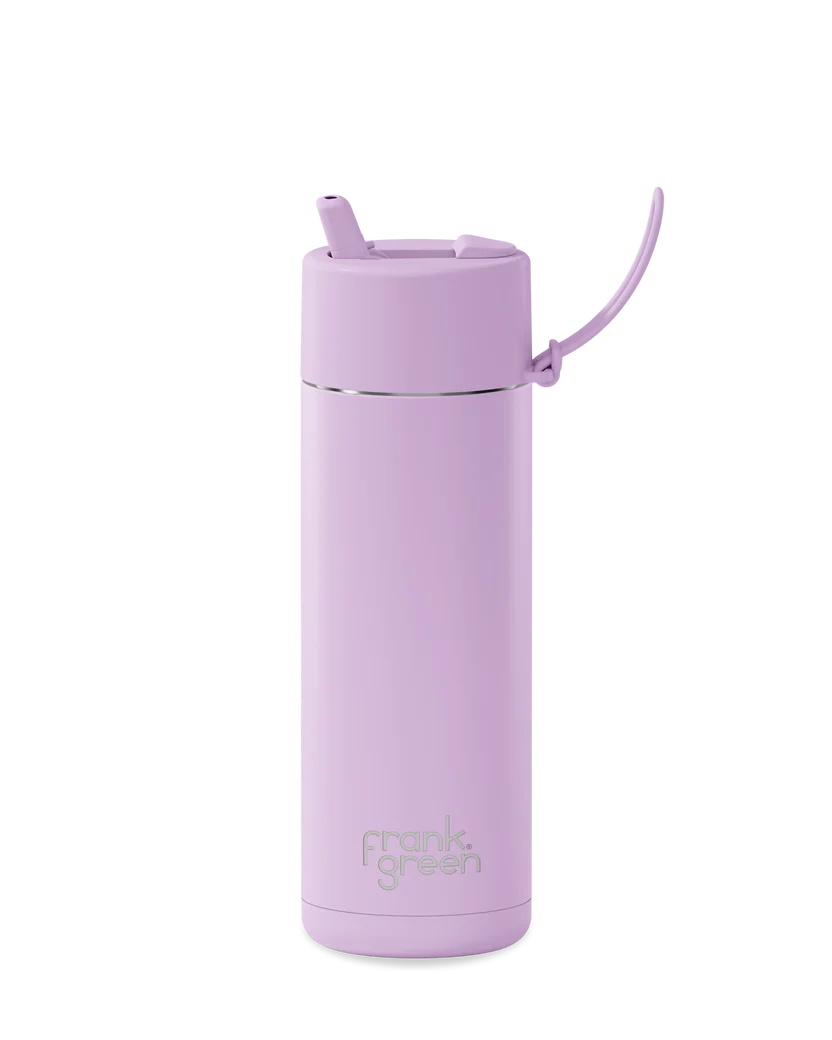 FRANK GREEN 20oz REUSABLE BOTTLE LILAC HAZE FLIP STRAW LID