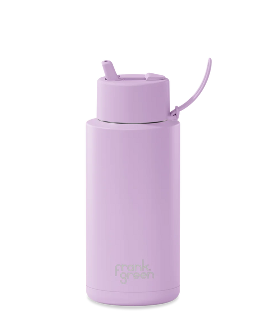 FRANK GREEN 34oz REUSABLE BOTTLE LILAC HAZE FLIP STRAW LID