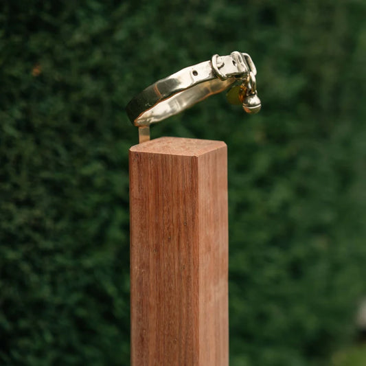 RBM BRONZE CAT COLLAR MEMORIAL ON POST - WITH POST