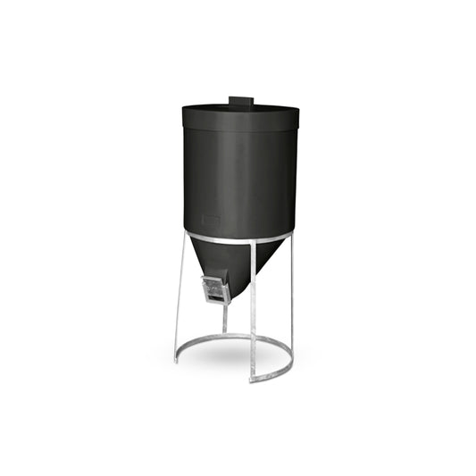 AGBOSS SILO WITH LID 200LT - BLACK