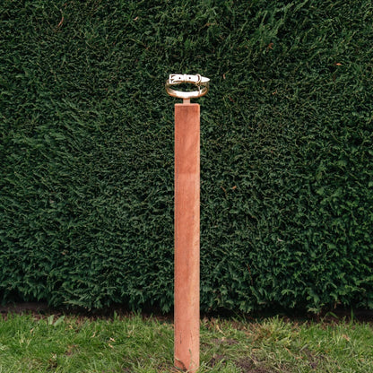 RBM BROZE DOG COLLAR MEMORIAL ON POST - WITH POST