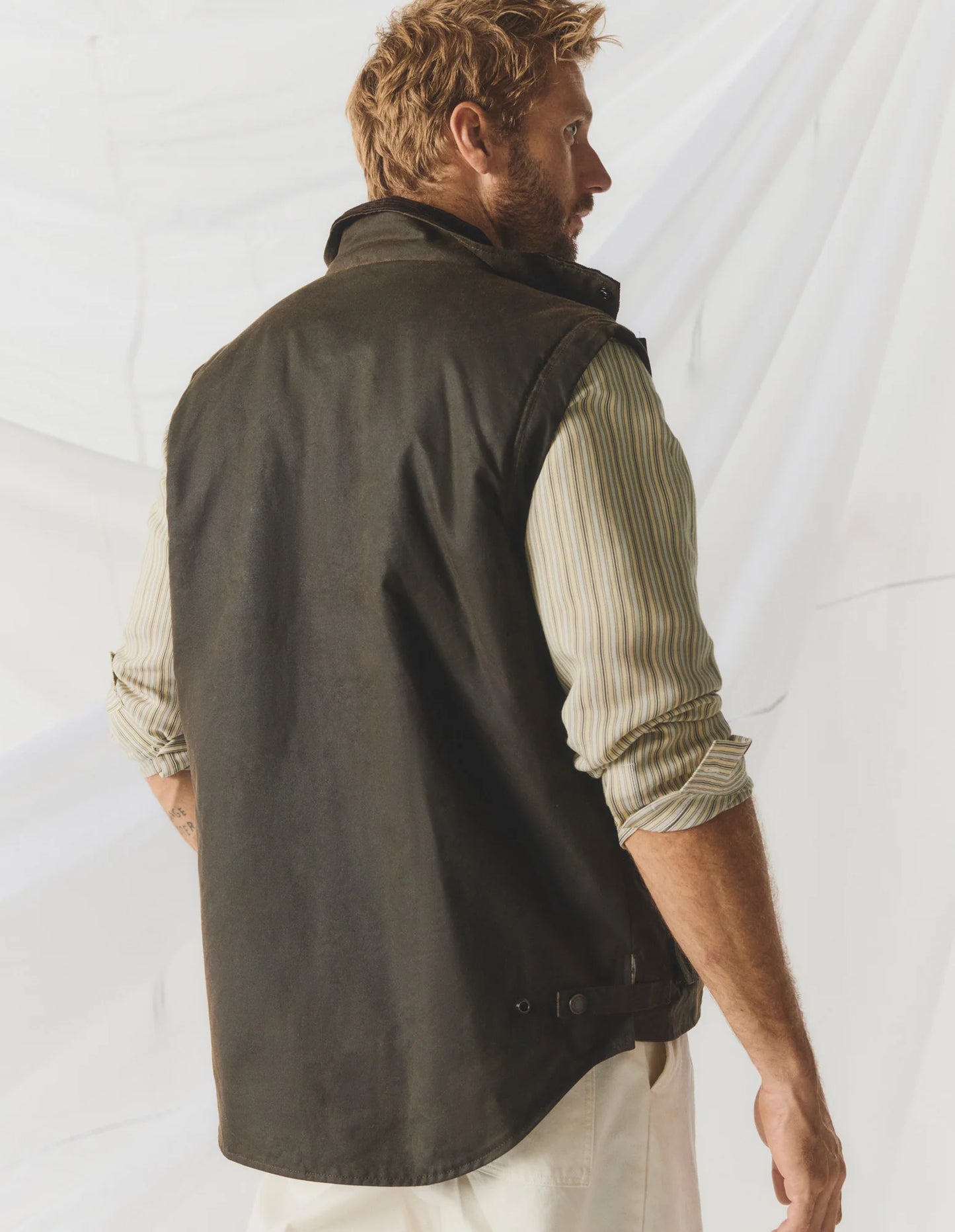 DRIZA-BONE MENS JUMBUCK VEST HERITAGE BROWN