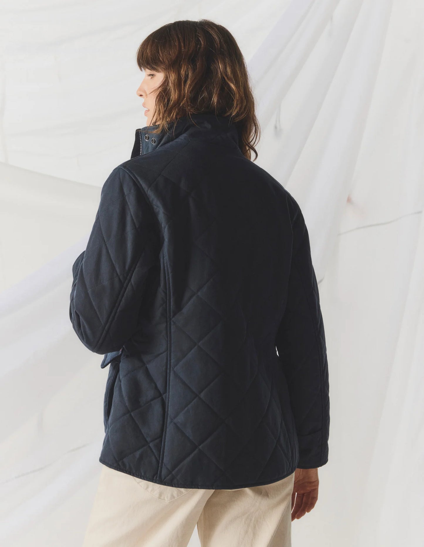 DRIZA-BONE VINTAGE WAX  QUILTED JACKET NAVY