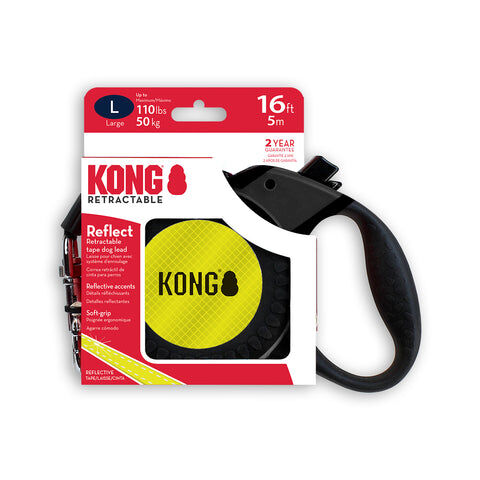 KONG RETRACTABLE LEASH LARGE REFLECTIVE