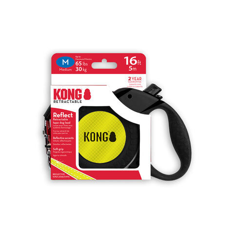 KONG RETRACTABLE LEASH MEDIUM REFLECTIVE