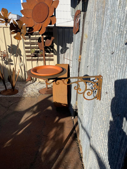 Bird Feeder - Bath Metal Scroll Design