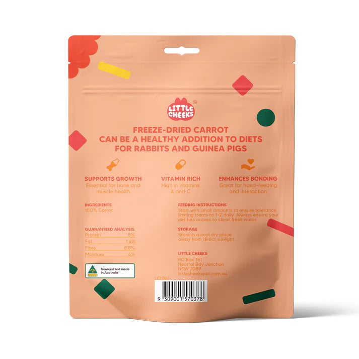 LITTLE CHEEKS FREEZE DRIED CARROT 20G