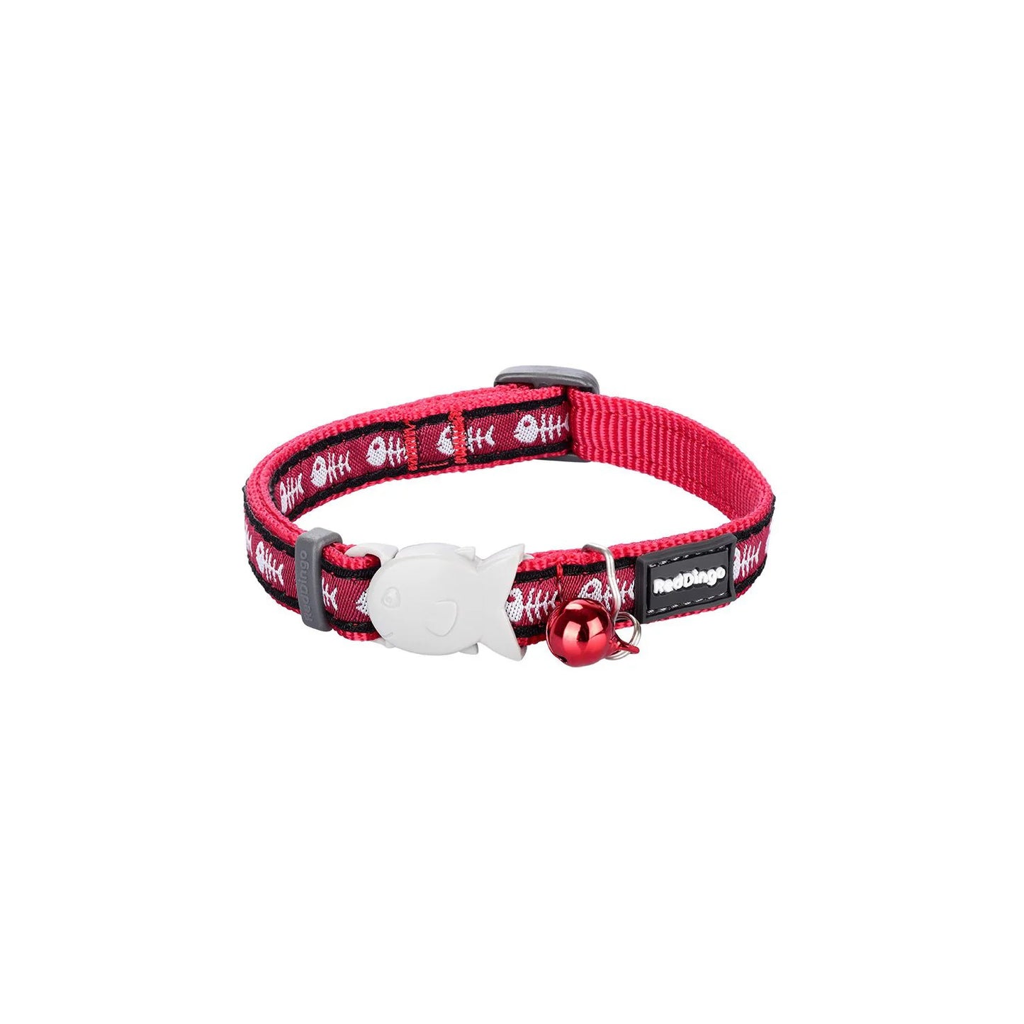 RED DINGO CAT COLLAR FISH BONE