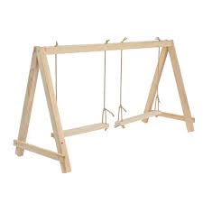 BAINBRIDGE CHICKEN PLAYGROUND- WOODEN DBLE SWING