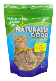 NATURES MENU AUSSIE DUCK JERKY CAT TREAT 150G