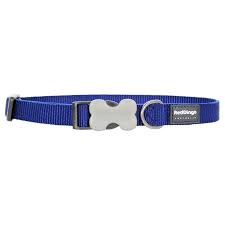 RED DINGO DOG COLLAR CLASSIC DARK BLUE