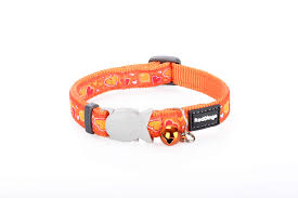 RED DINGO CAT COLLAR BREEZY LOVE ORANGE