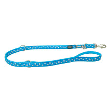 RED DINGO DOG LEAD STAR TURQUOISE