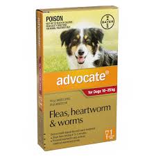 ADVOCATE DOG 10-25KG LARGE RED