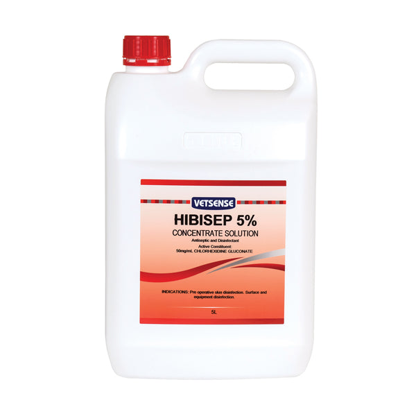 VETSENSE HIBISEP 5% SOLUTION 5L