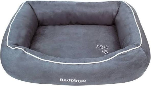 Red Dingo Donut Bed Small Grey