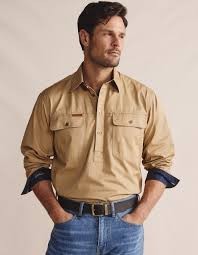 S.Kidman Brockman Half Placket Work Shirt Men