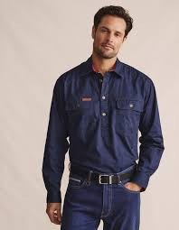 S.Kidman Brockman Half Placket Work Shirt Men