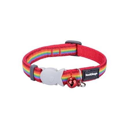Red Dingo Cat Collar Rainbow Red