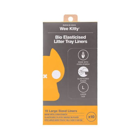 Wee Kitty Elasticised Litter Tray Liners 10pk Large