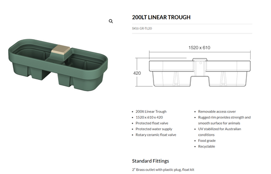 AGBOSS 200L LINEAR TROUGH